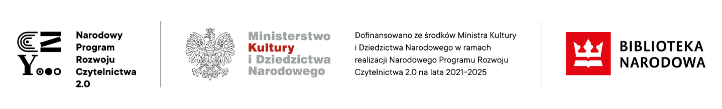 Belka z logotypami - Narodowy Program Rozwoju Czytelnictwa 2.0