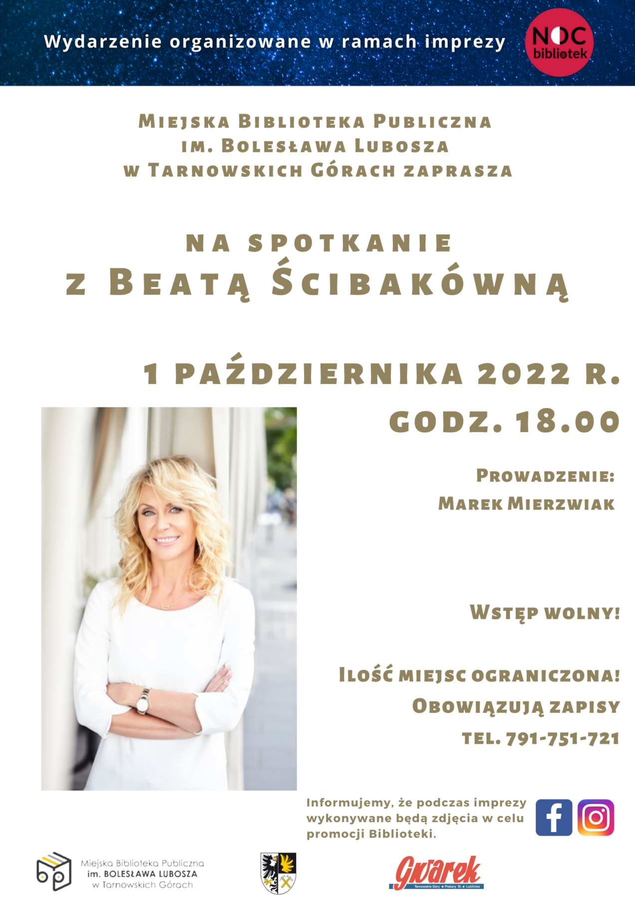 Noc Bibliotek - plakat Beata Ścibakówna
