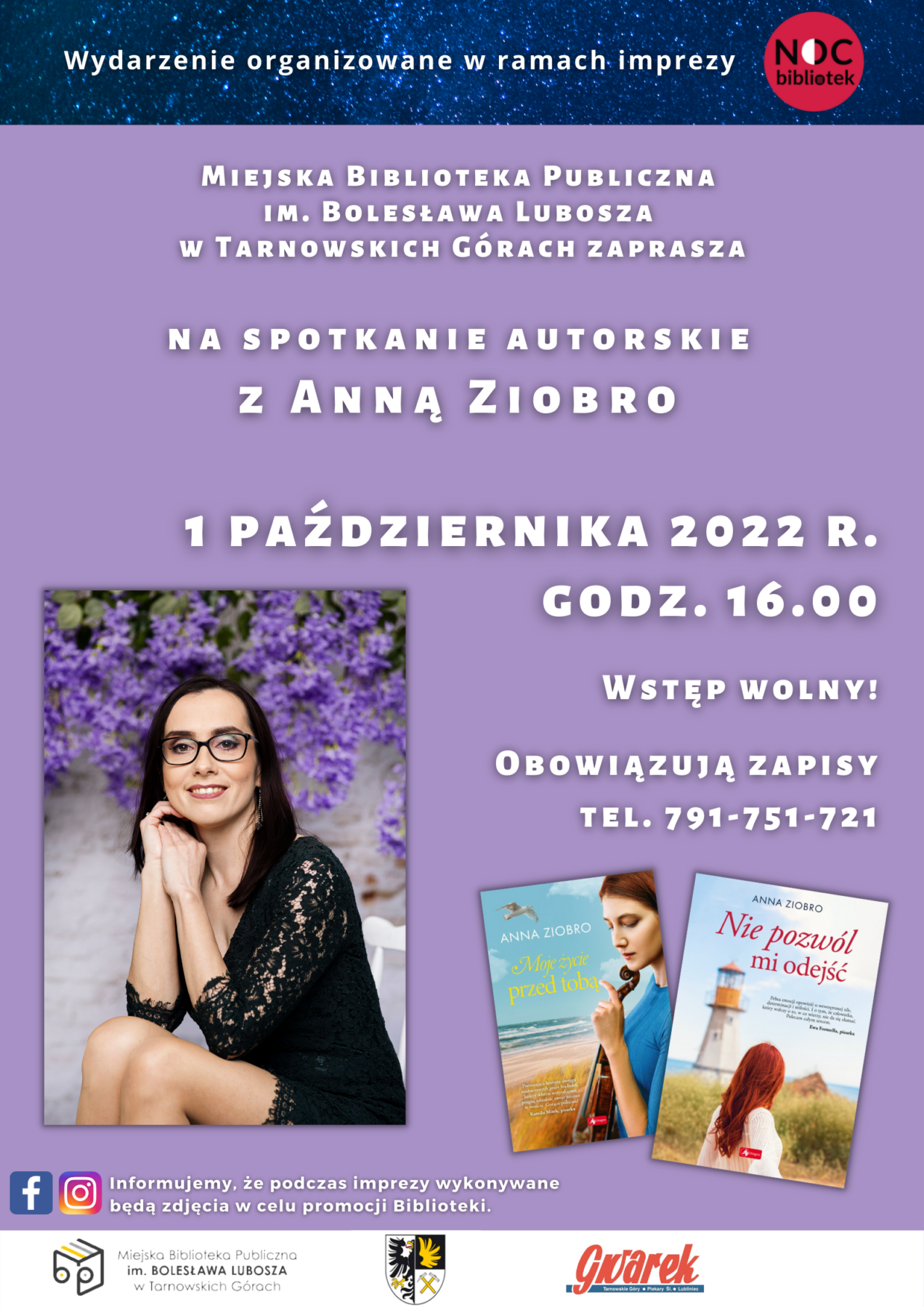 Noc Bibliotek - plakat Anna Ziobro