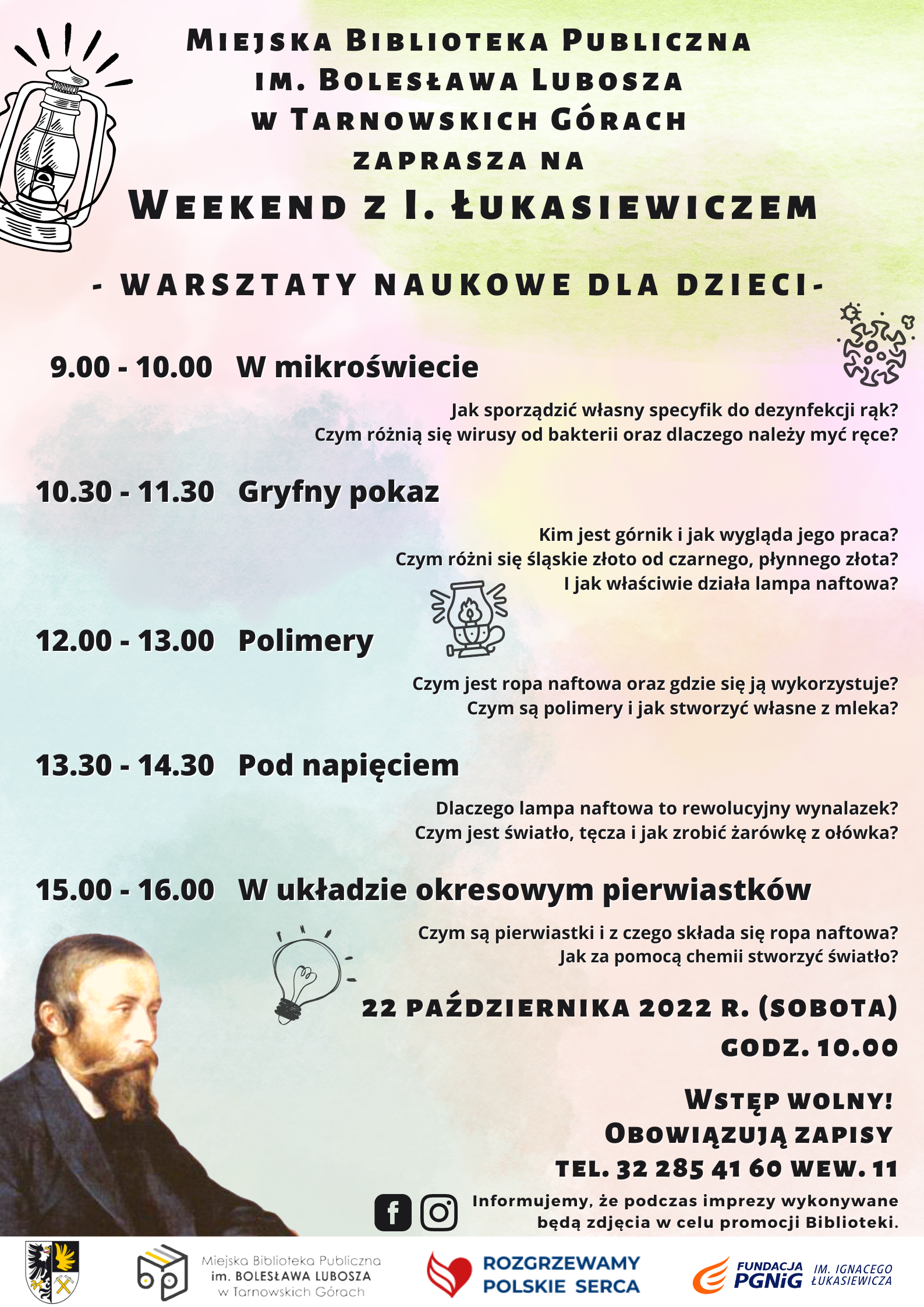 Weekend z I. Łukasiewiczem - Warsztaty naukowe - plakaty