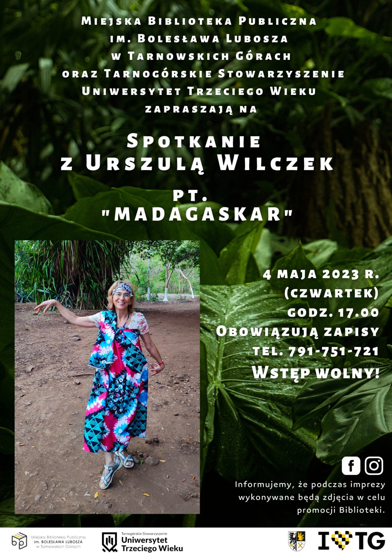 Spotkanie z Urszulą Wilczek 04.05.23 r. - plakat