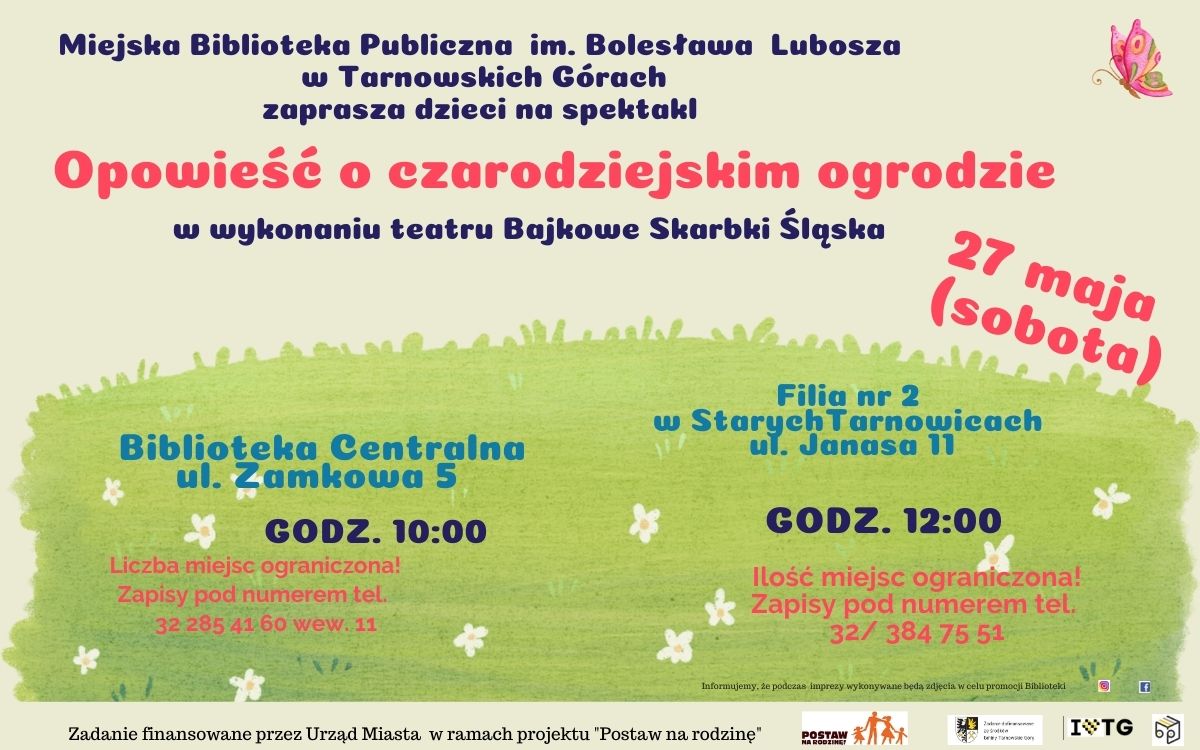 "Opowieść o czarodziejskim ogrodzie" - spektakl teatru Bajkowe Skarbki Śląska 27.05.23 r.- odnośnik